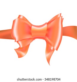 red bow ribbon gift vector