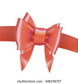 red bow ribbon gift vector