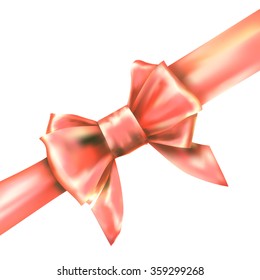 red bow ribbon gift vector