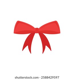 red bow ribbon icon vector design template