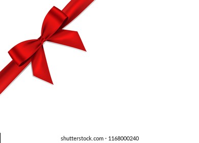 Watercolor of pink and red ribbon bow Royalty Free Vector