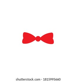 Red bow silhouette symbol vector on a white background