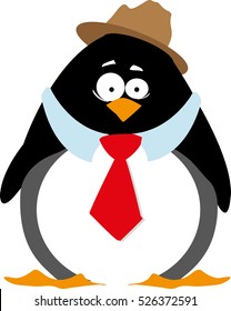 Red bow tie penguin