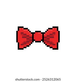 RED BOW TIE PIXEL ART