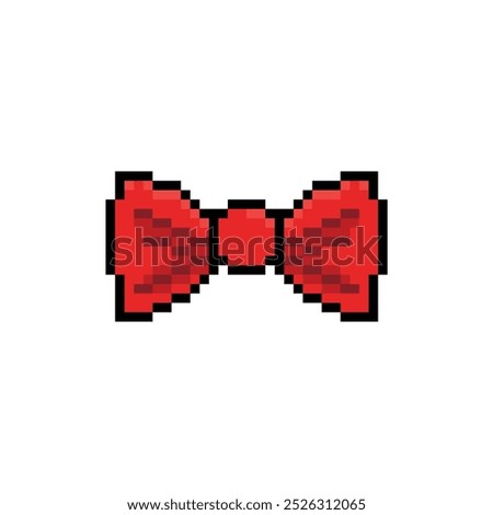 RED BOW TIE PIXEL ART