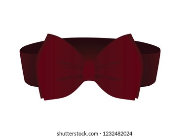 Red bow tie. vector illustration