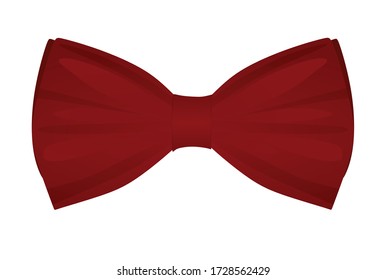 Red  bow tie. vector illustration
