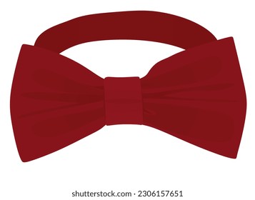  Red bow tie. vector illustration