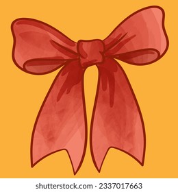 red bow tie vector illustration