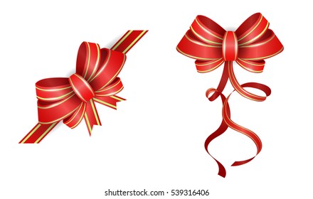 Red Bow Vector Stock Vector (Royalty Free) 539316406 | Shutterstock