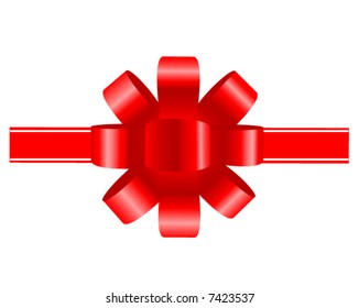 Red bow (vector)