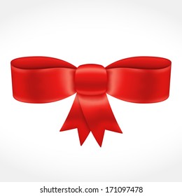 Red bow, vector eps10 illustration