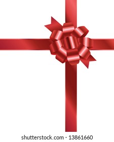 Red bow in vector format. XL JPG version also available.