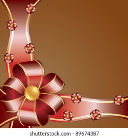 Red bow. Vector illustration