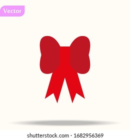 Red bow. Vector illustration on white background. eps 10