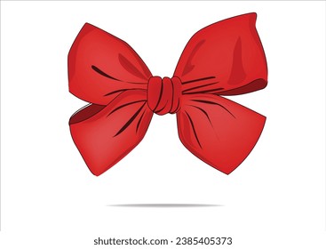 red bow vector ribbon design