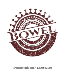 Red Bowel rubber stamp