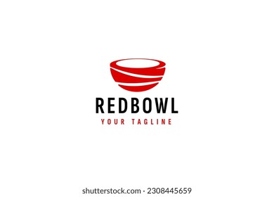 red bowl logo vector icon illustration