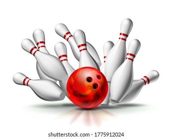 Birilli E Palle Da Bowling Su Un Tavolo, Sfera, In Attesa, Palla Da Bowling  Immagine di sfondo per il download gratuito