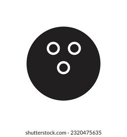 Red Bowling Ball Filled Icon Vector Illustration