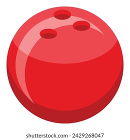 Red bowling ball icon isometric vector. Strike equipment. Shot target ball