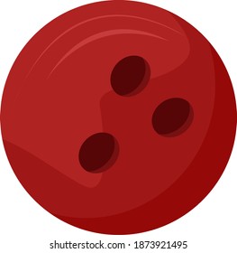 Baloncesto rojo, ilustración, vector sobre fondo blanco