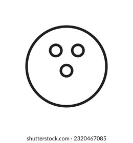Red Bowling Ball Outline Icon Vector Illustration