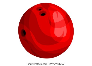 Vector rojo de la bola de bolos para la decoración