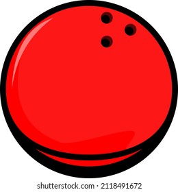 Roter Bowlingball, Vektorsymbol