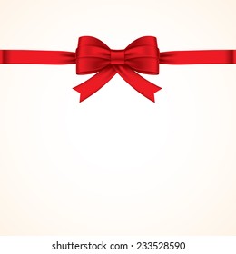 red bows with red ribbon