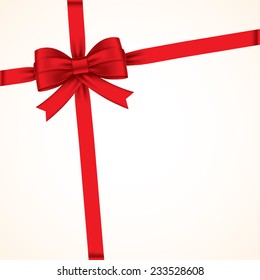 red bows with red ribbon