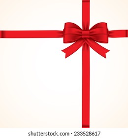 red bows with red ribbon