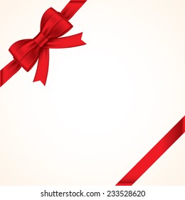 red bows with red ribbon