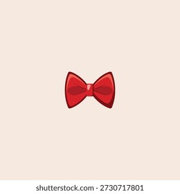 Projeto de vetor plano ícone de gravata-borboleta vermelha.