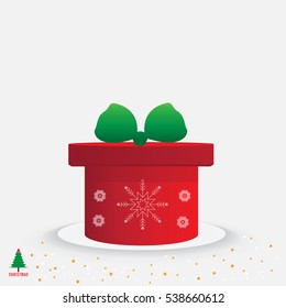 Red box Christmas and New year present for tell your love with copy space for your text.