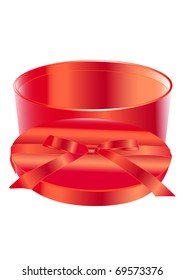 red box for a gift with bow