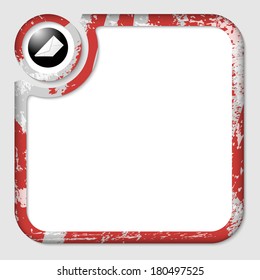 red box for inserting text with pattern and envelope