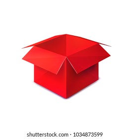 Red box opened vector 