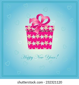 Red box with present