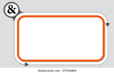 Red box for your text and ampersand