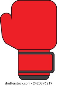 A red boxing glove vector