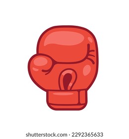 Red boxing glove vector illustration