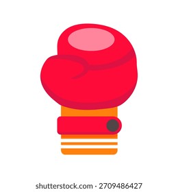 Red boxing glove vector illustration. Perfect for use in web, apps, posters, and educational media.