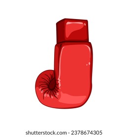 red boxing gloves cartoon. punch leather, equipment fist, competitive sportswear red boxing gloves sign. isolated symbol vector illustration