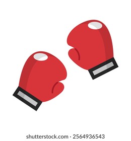 Red boxing gloves icon. Vector.