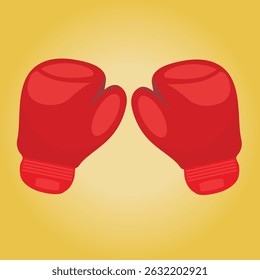 Red Boxing Gloves Illustration and Graphic art