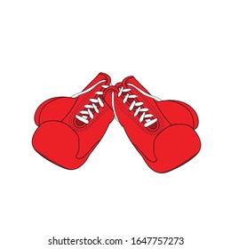 red boxing gloves illustration vector design