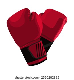 Guantes de boxeo rojos aislados sobre fondo blanco