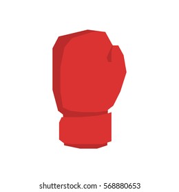 Red boxing gloves isolated. Sports accessories on white background
