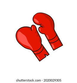 guantes de boxeo rojo vector aislado 